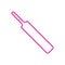 eps10 pink vector cricket bat line icon