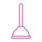 eps10 pink vector plunger line icon
