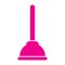 eps10 pink vector plunger solid icon