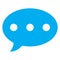 eps10 vector blue chat solid icon