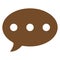 eps10 vector brown chat solid icon