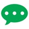 eps10 vector green chat solid icon