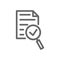 eps10 vector illustration of an audit line art icon