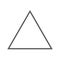 eps10 vector illustration of a grey outline triangle icon
