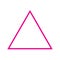 eps10 vector illustration of a pink outline triangle icon