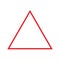 eps10 vector illustration of a red outline triangle icon