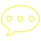 eps10 vector yellow chat line icon