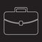eps10 white  briefcase line icon
