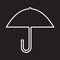 eps10  white umbrella line icon