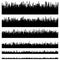 Eq / equalizer element templates. Set of 6 version. Music, sound