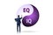 EQ and IQ skill concepts with businessman