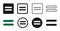 Equal Icon Set, Equal Icon Vector Illustration â€“ Vector