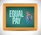Equal pay message illustration design