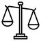 Equality, judiciary symbol  Isolated Vector Icon that can be easily modified or edit