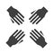 Equality people hands, human rights day, silhouette icon design