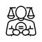 equality people value line icon vector illustration