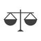 Equality scale justice human rights day, silhouette icon design