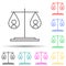 Equality of weights multi color set icon. Simple thin line, outline vector of human rights icons for ui and ux, website or mobile