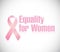 Equality for women pink ribbon illustration design