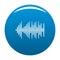 Equalizer effect radio icon blue vector