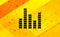 Equalizer icon abstract digital banner yellow background