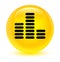 Equalizer icon glassy yellow round button