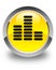 Equalizer icon glossy yellow round button