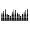 Equalizer level radio icon, simple black style