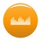 Equalizer level radio icon vector orange