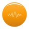 Equalizer melody radio icon vector orange