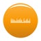 Equalizer musical radio icon orange