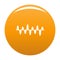 Equalizer play icon vector orange