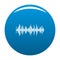 Equalizer player icon blue vector