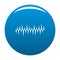 Equalizer pulse icon blue vector