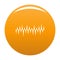 Equalizer pulse icon vector orange