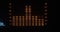 Equalizer scale with display. Audio sound levels.