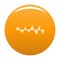 Equalizer signal icon vector orange