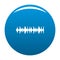 Equalizer song icon blue vector