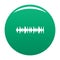 Equalizer song icon vector green