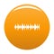Equalizer song icon vector orange