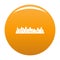 Equalizer sound vibration icon vector orange