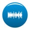 Equalizer vibration icon blue vector