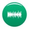 Equalizer vibration icon vector green