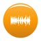 Equalizer vibration icon vector orange