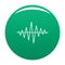 Equalizer voice radio icon vector green