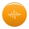 Equalizer voice radio icon vector orange