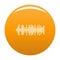 Equalizer wavy radio icon orange