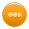 Equalizer wavy radio icon vector orange