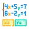 equation math science education color icon vector illustration