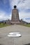 Equator line in Mitad Del Mundo (Middle of the World) Monument near Quito.